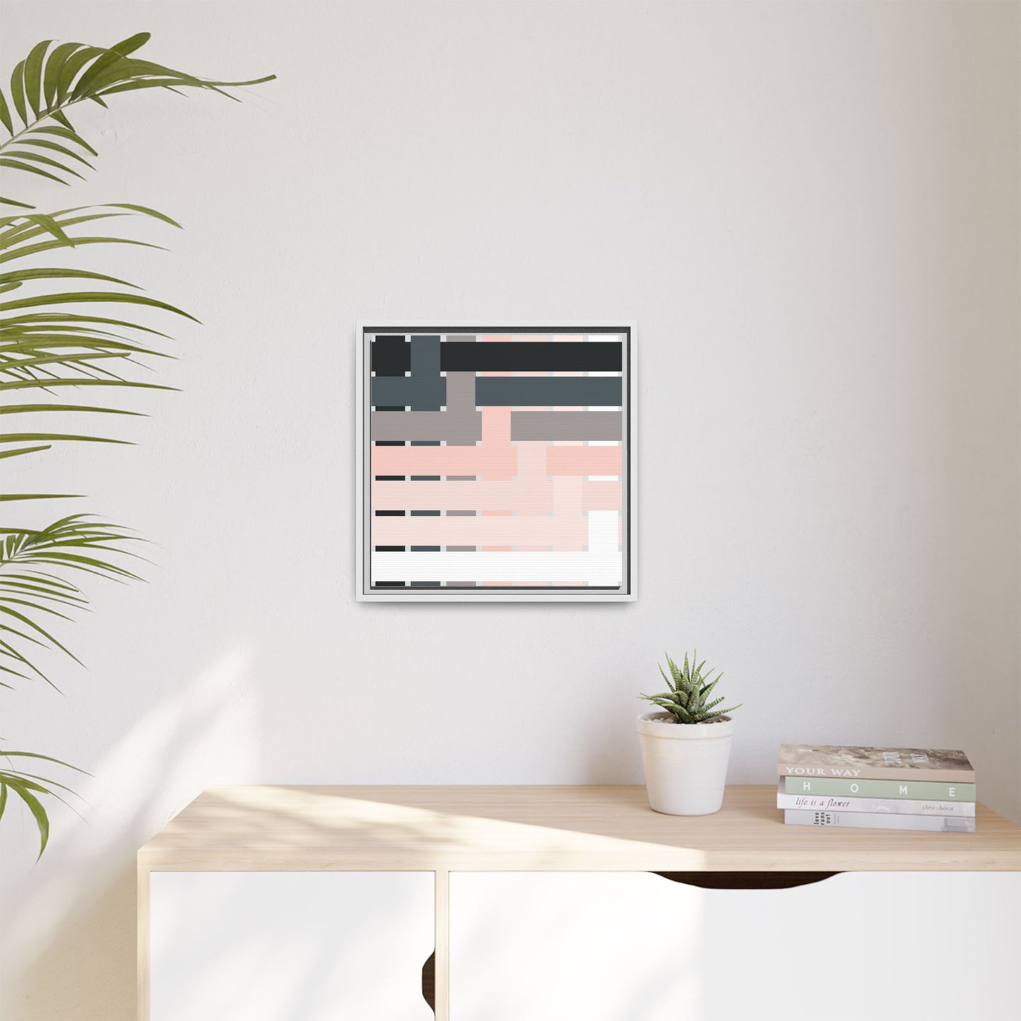 Modern Framed Geometric Canvas Art | Bold Color Meets Clean Framing