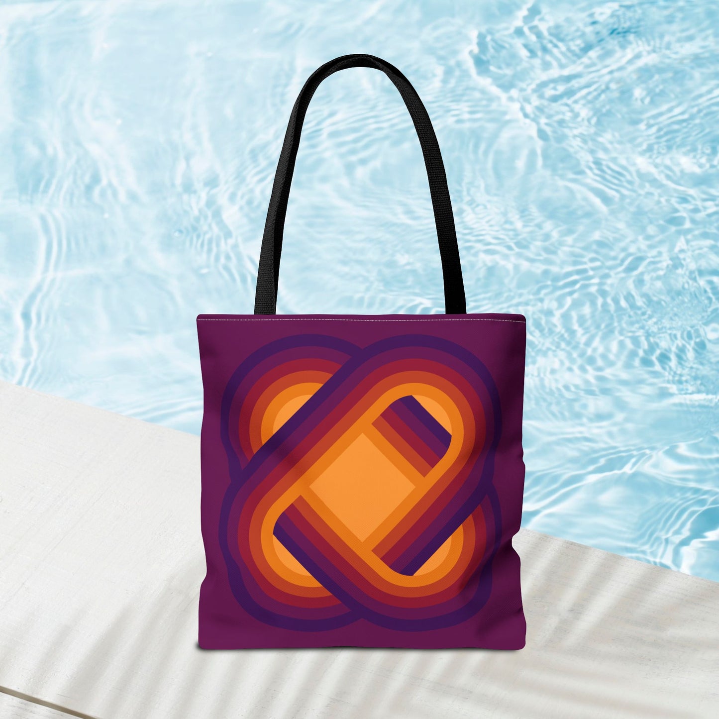 Geometric Art Tote Bag – 3 sizes | Bold lines. Vivid color. Retro