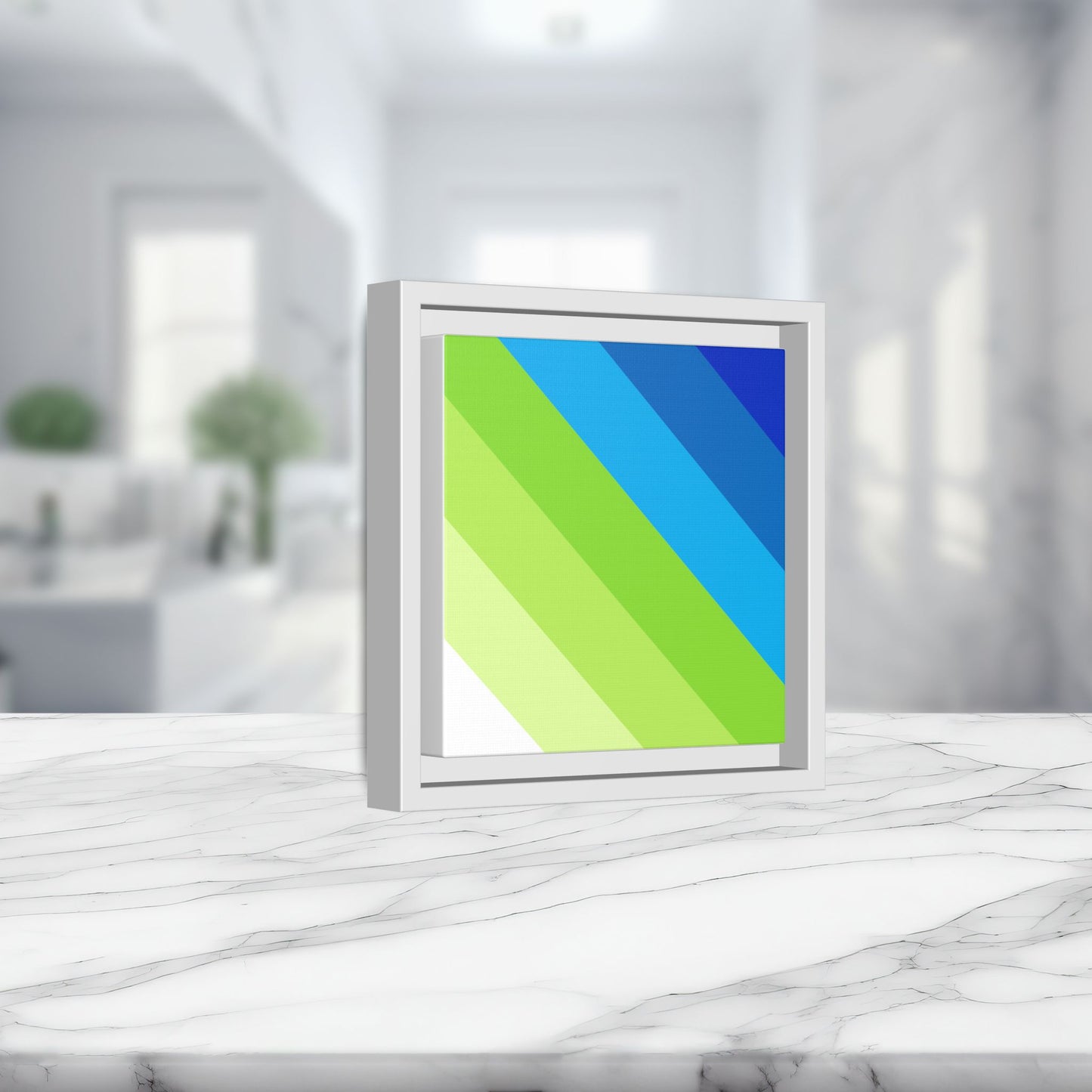 Modern Framed Geometric Canvas Art | Bold Color Meets Clean Framing