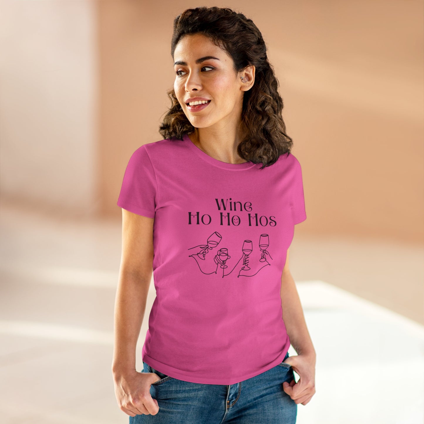 Funny Wine T-Shirt for Women | Wine Ho Ho Hos Tee