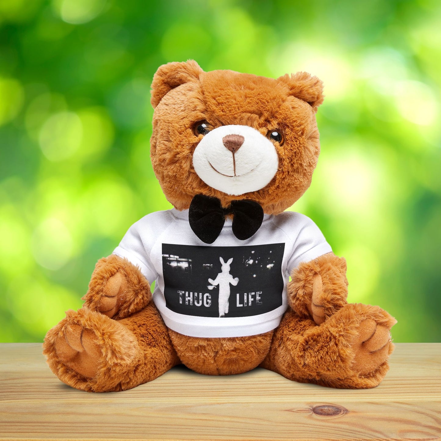 Funny “Thug Life” Teddy Bear – Hilarious Plush Toy with Attitude & Bow Tie