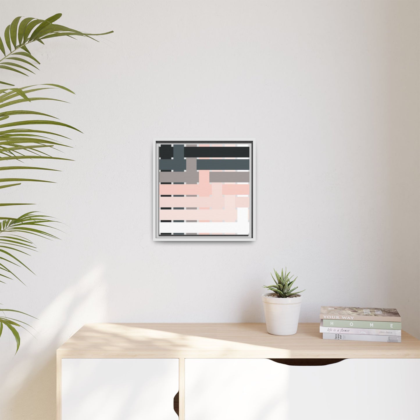 Modern Framed Geometric Canvas Art | Bold Color Meets Clean Framing