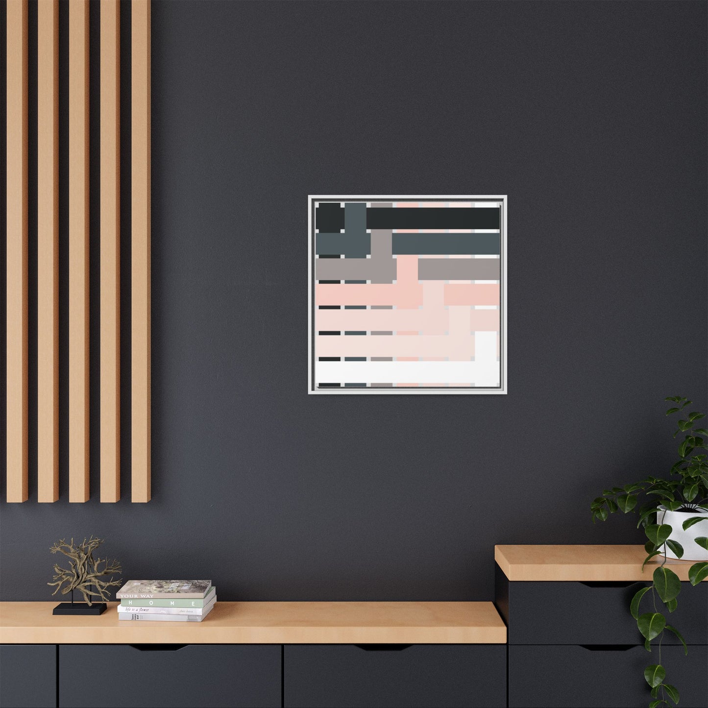 Modern Framed Geometric Canvas Art | Bold Color Meets Clean Framing