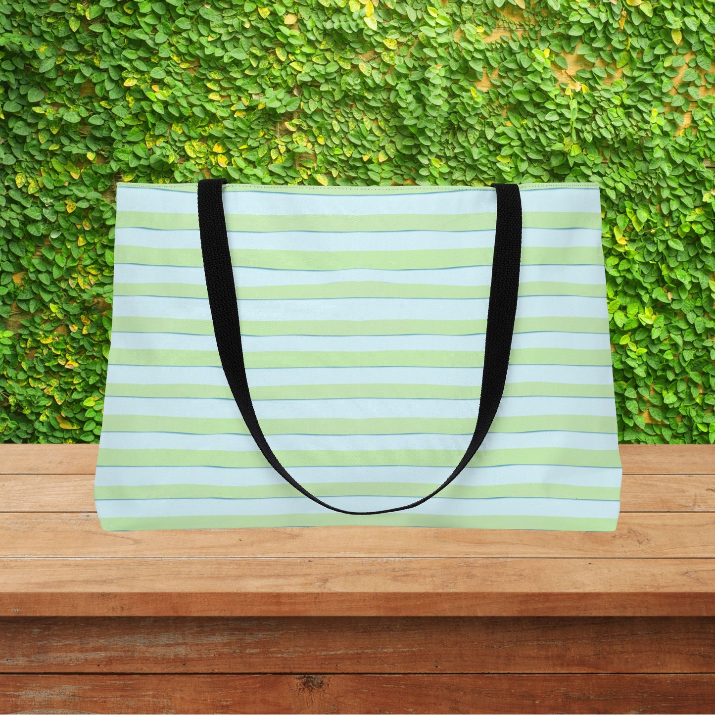 Jet Lag Is My Love Language – XL Tote Bag in Green & Blue | For the Traveler Who’s Always Tired but Loving It