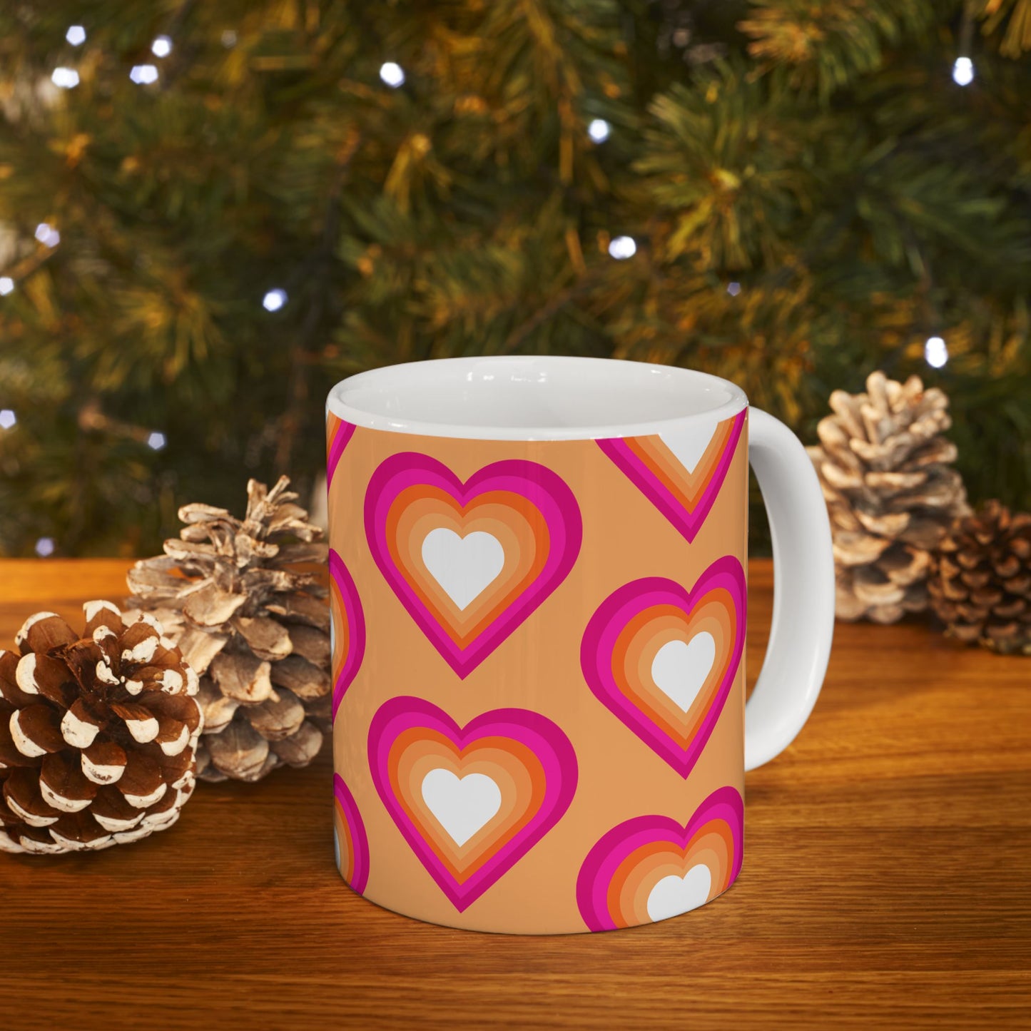 Geo Art Heart Mug – Bold Color, Daily Joy