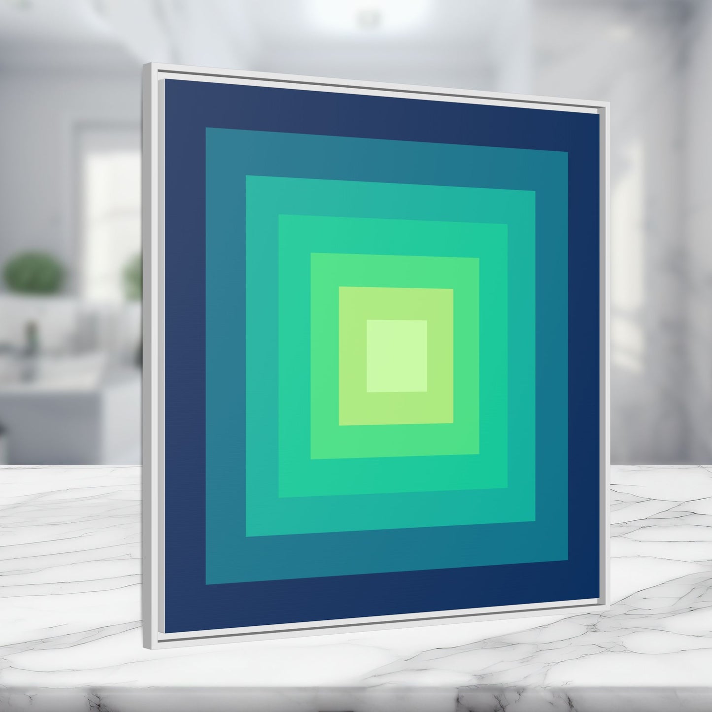 Modern Framed Geometric Canvas Art | Bold Color Meets Clean Framing