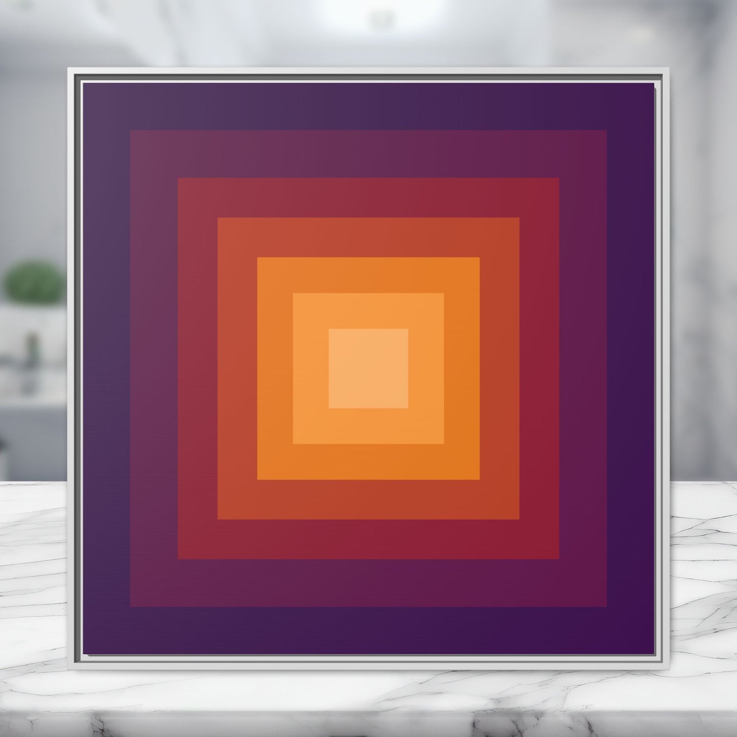 Modern Framed Geometric Canvas Art | Bold Color Meets Clean Framing