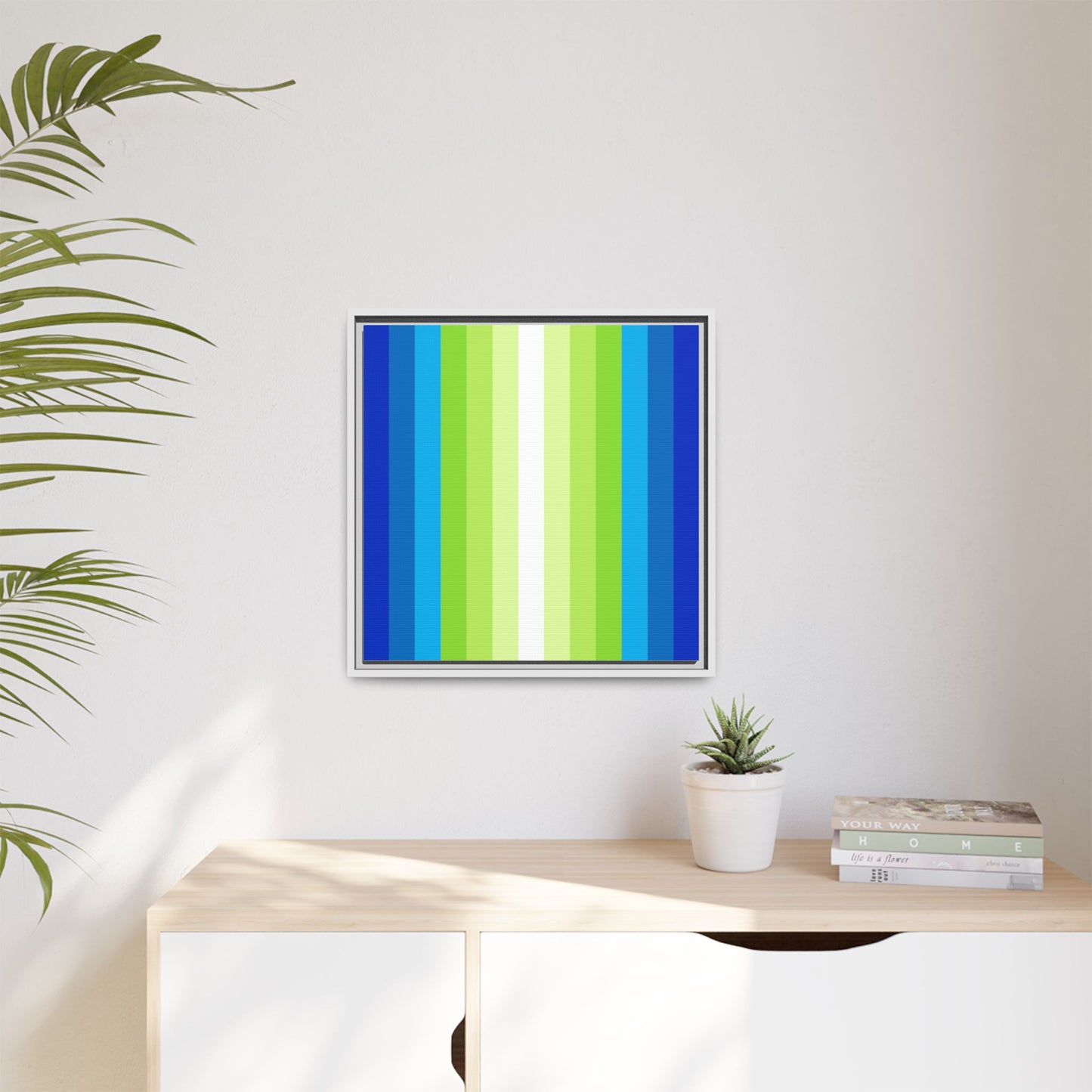 Modern Framed Geometric Canvas Art | Bold Color Meets Clean Framing
