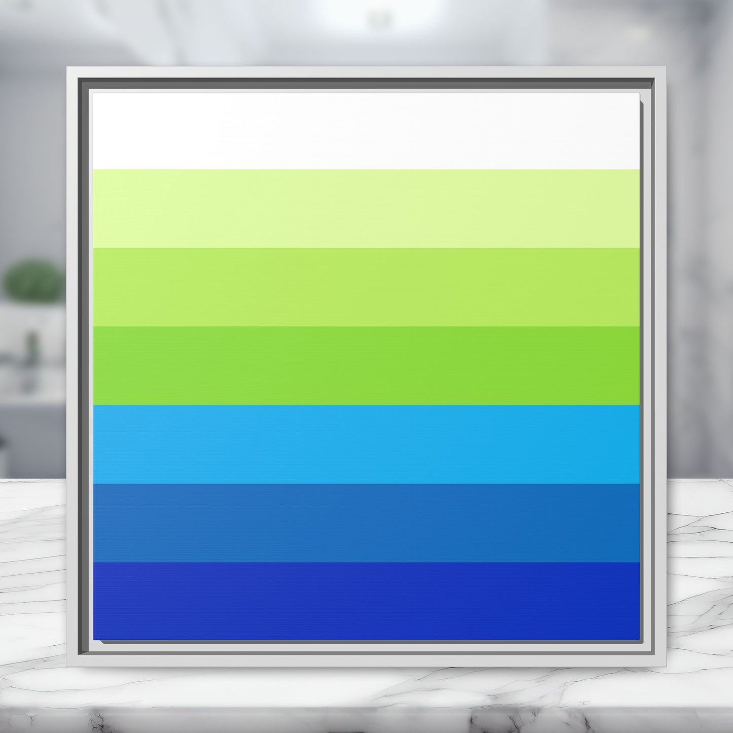 Modern Framed Geometric Canvas Art | Bold Color Meets Clean Framing