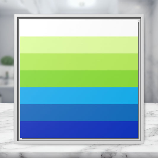 Modern Framed Geometric Canvas Art | Bold Color Meets Clean Framing