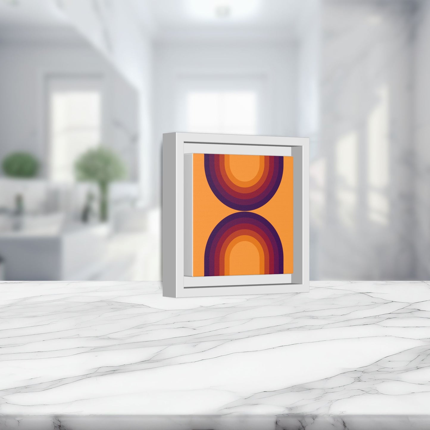 Modern Framed Geometric Canvas Art | Bold Color Meets Clean Framing