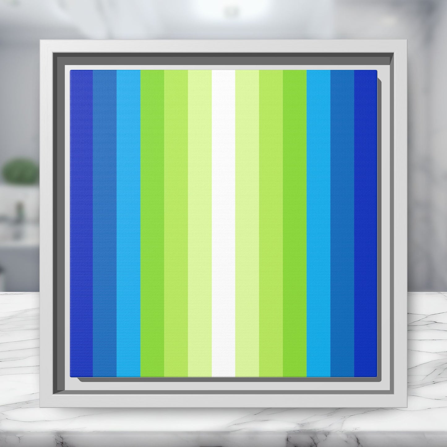 Modern Framed Geometric Canvas Art | Bold Color Meets Clean Framing