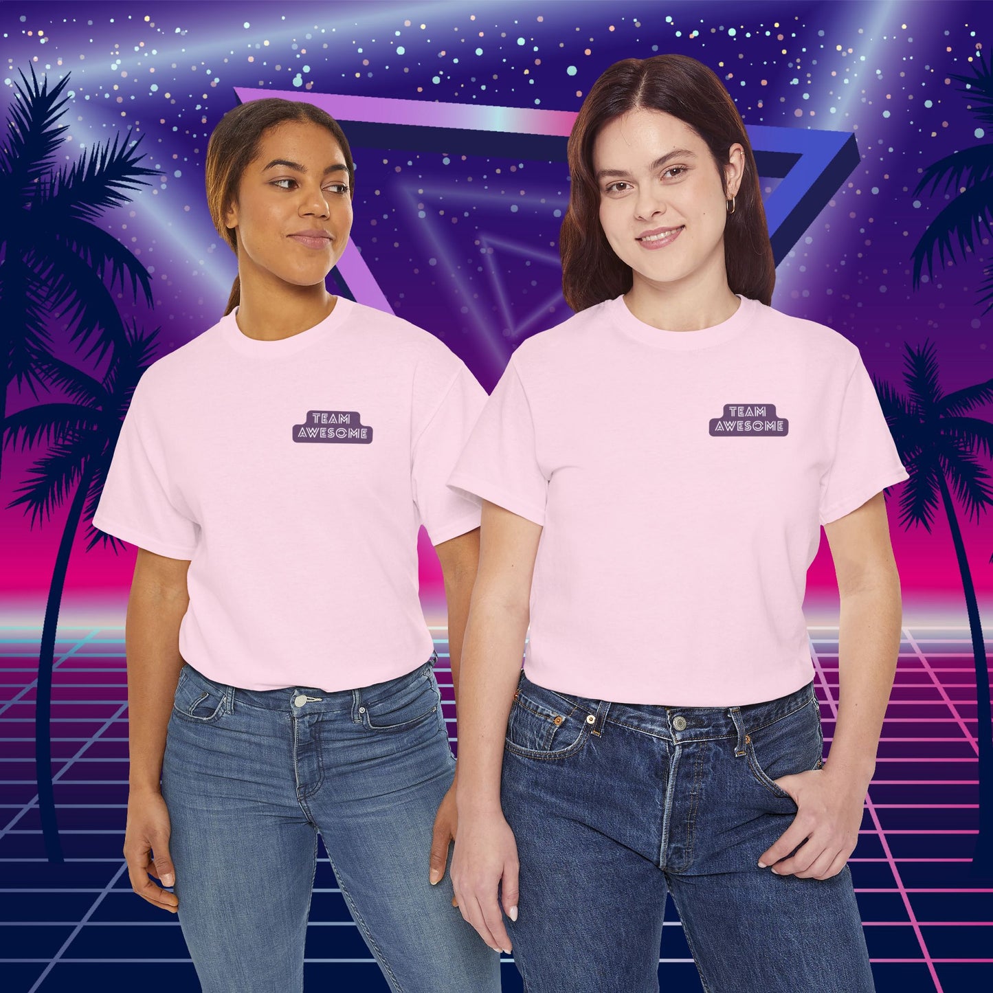 Let’s Get Physical – Join Team Awesome Retro 80s Tee - Unisex Cotton T-Shirt