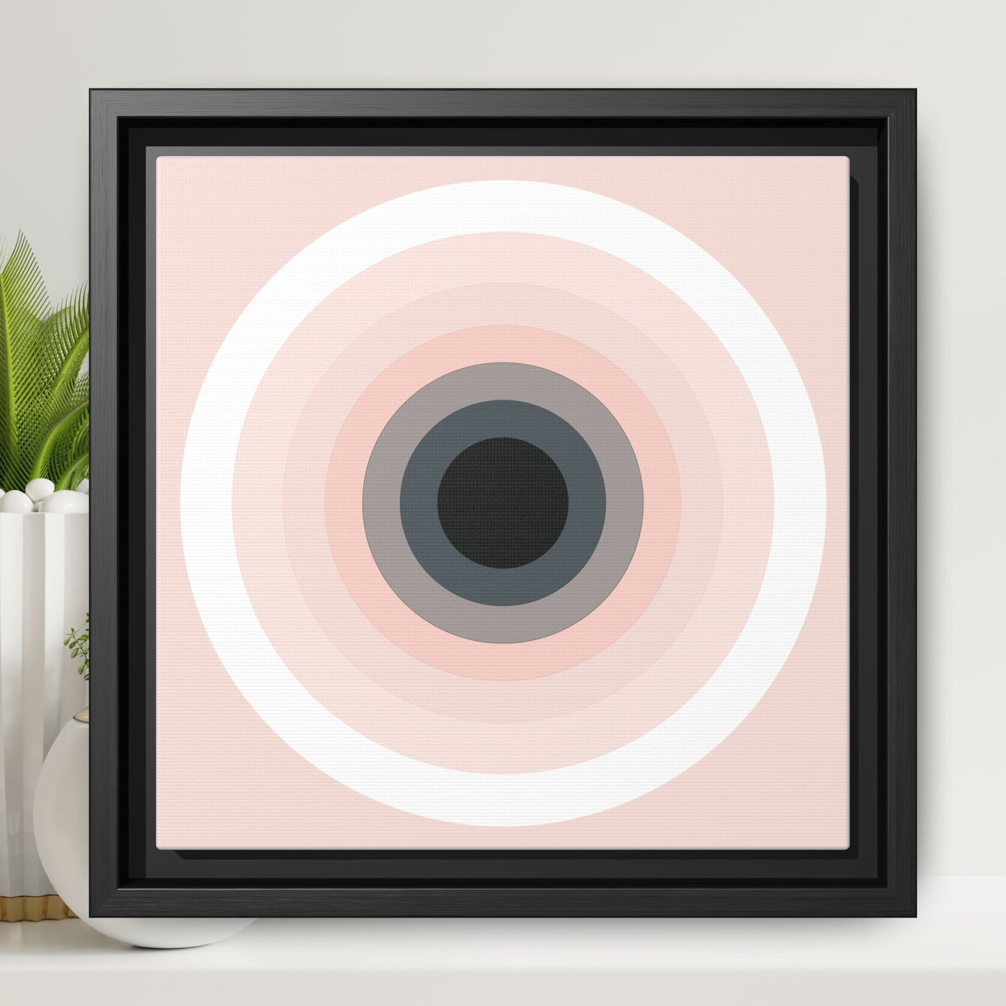 Modern Framed Geometric Canvas Art | Bold Color Meets Clean Framing
