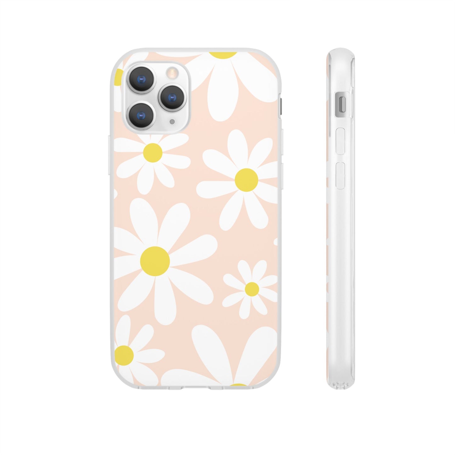 Phone Cases - Blush Daisy Pattern Flexi Cases