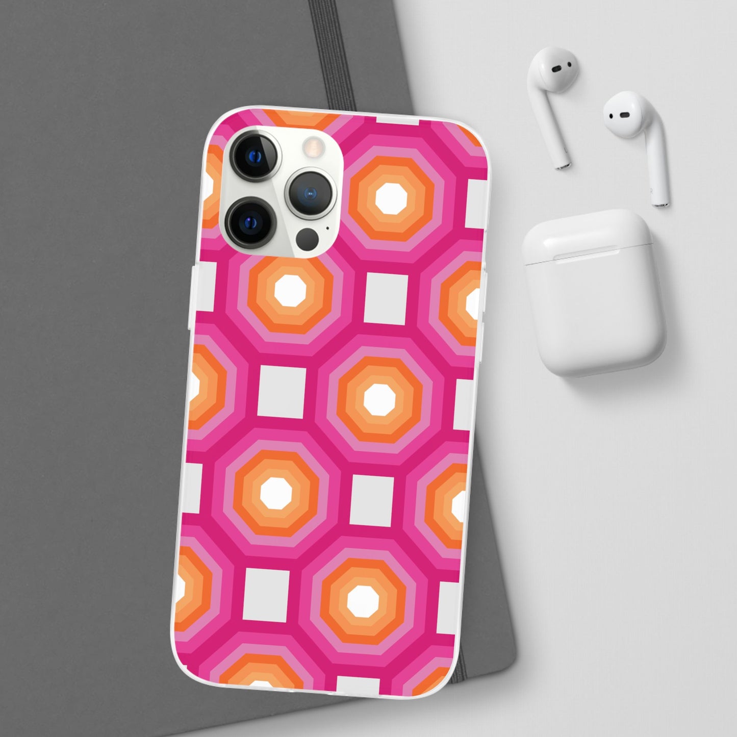 Stylish Geometric Phone Case, Flexible Phone Cover, Unique Modern Design, Perfect Gift, Trendy Accessory, Eco-Friendly Case