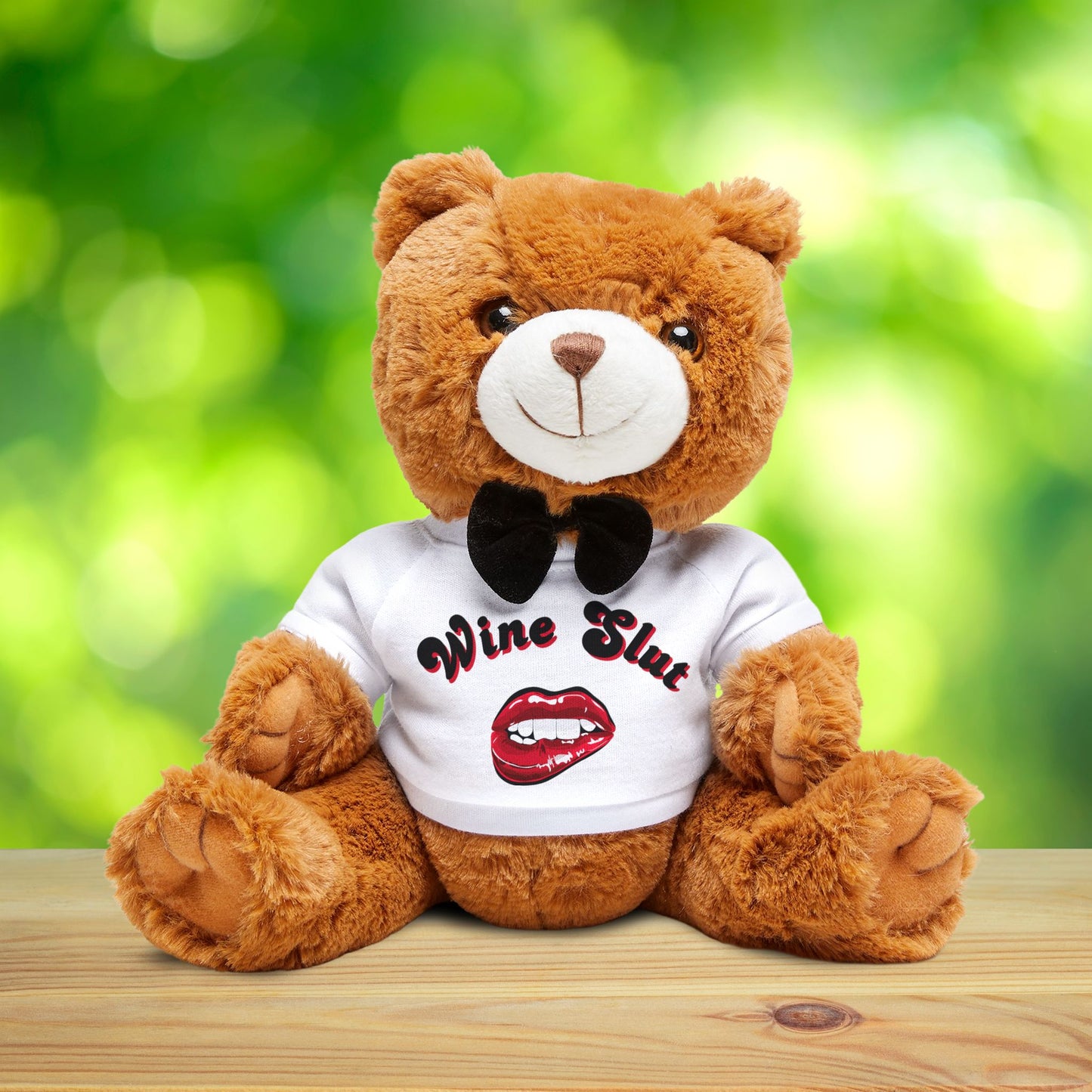 “Wine Slut” Teddy Bear – Funny Plush Gift for Wine Lovers with Sass
