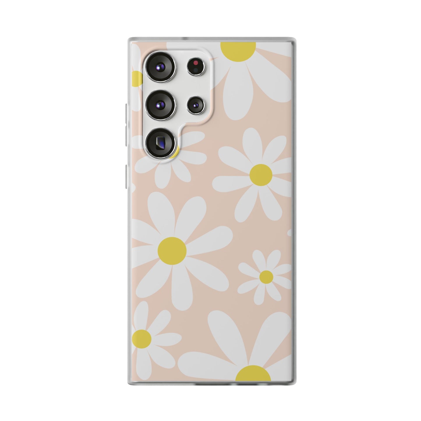 Phone Cases - Blush Daisy Pattern Flexi Cases