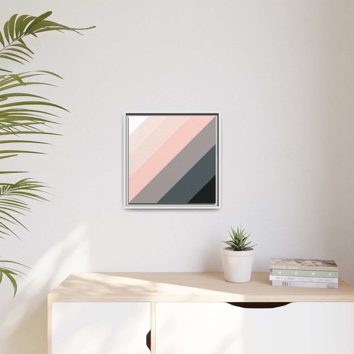 Modern Framed Geometric Canvas Art | Bold Color Meets Clean Framing