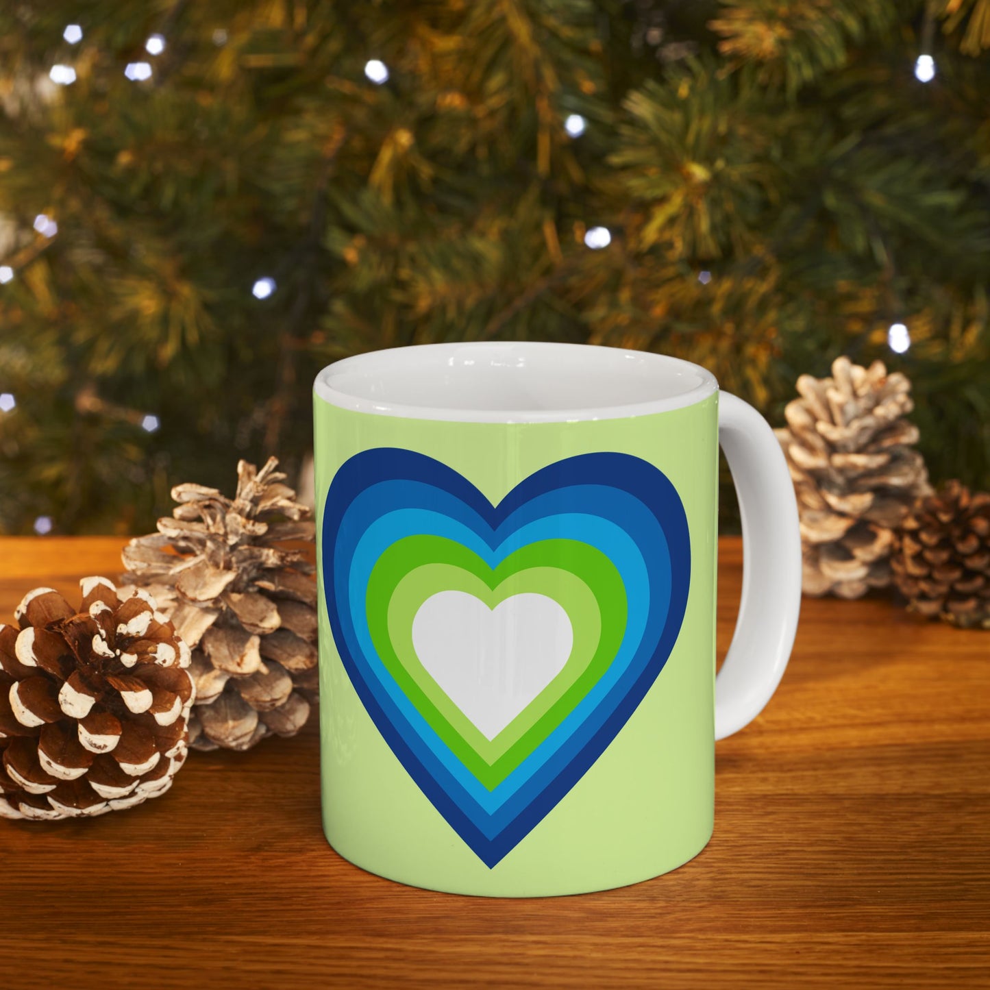 Geo Art Heart Mug – Bold Color, Daily Joy