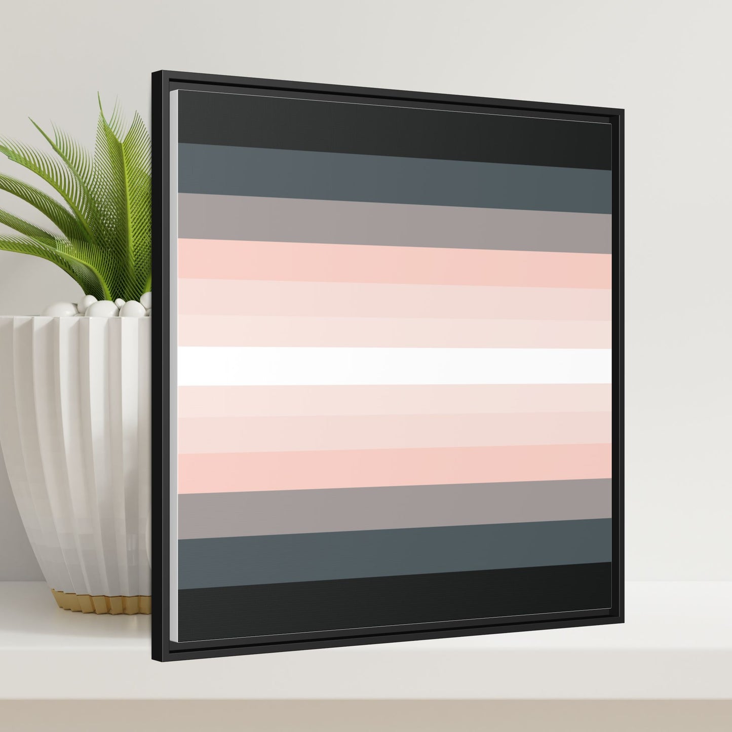 Modern Framed Geometric Canvas Art | Bold Color Meets Clean Framing