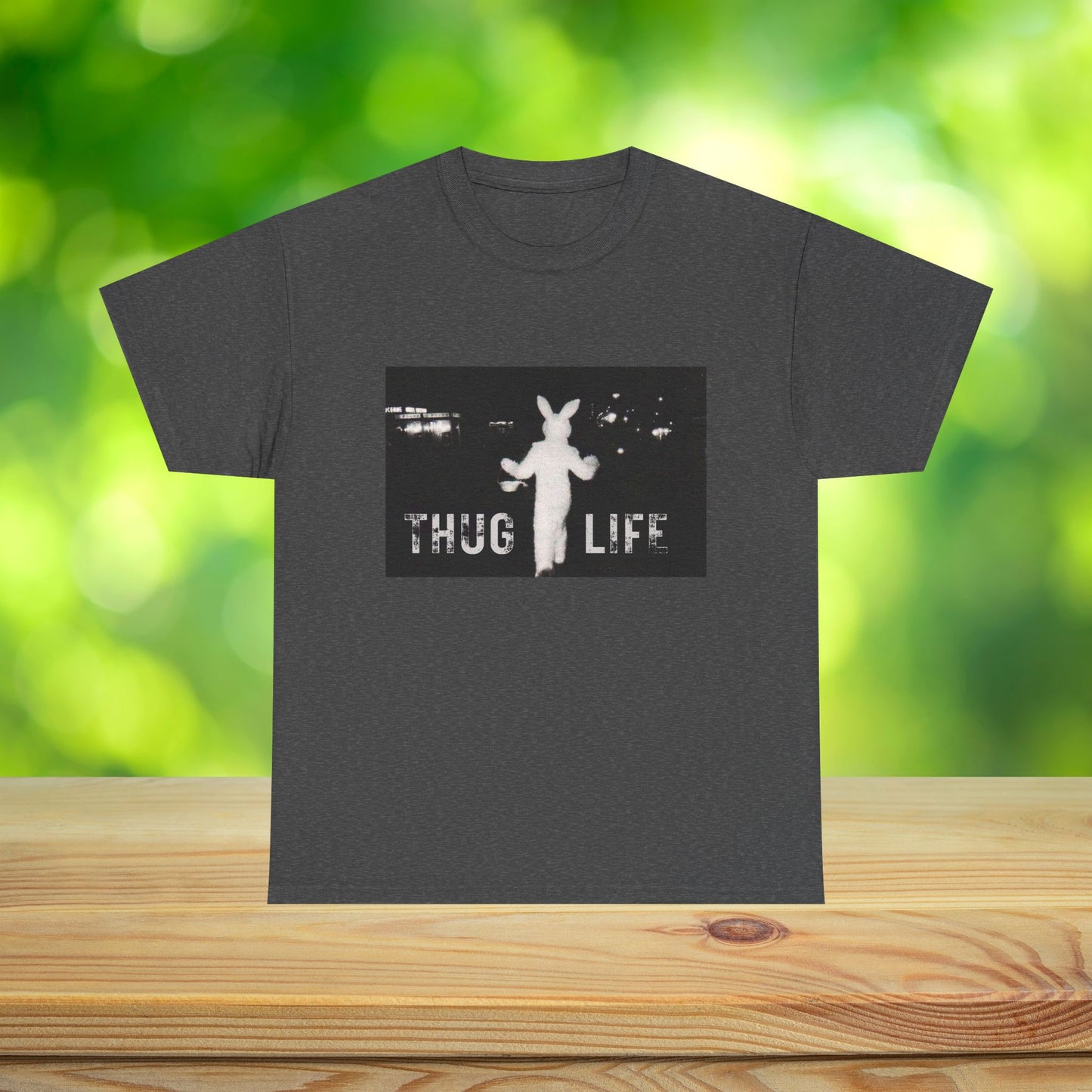 Thug Life Bunny Graphic Tee - Unisex Cotton T-Shirt, Bold Soft Design