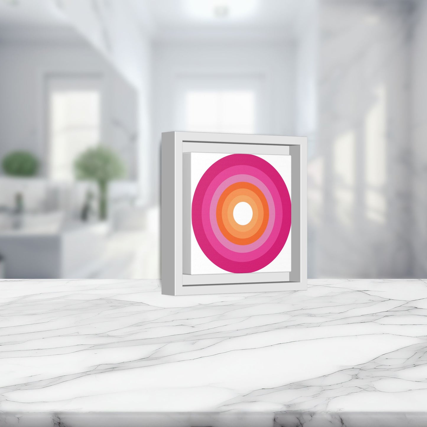 Modern Framed Geometric Canvas Art | Bold Color Meets Clean Framing