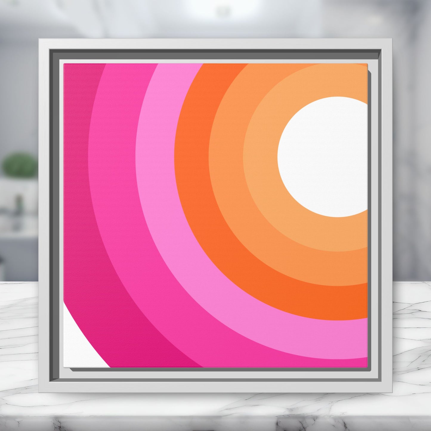 Modern Framed Geometric Canvas Art | Bold Color Meets Clean Framing