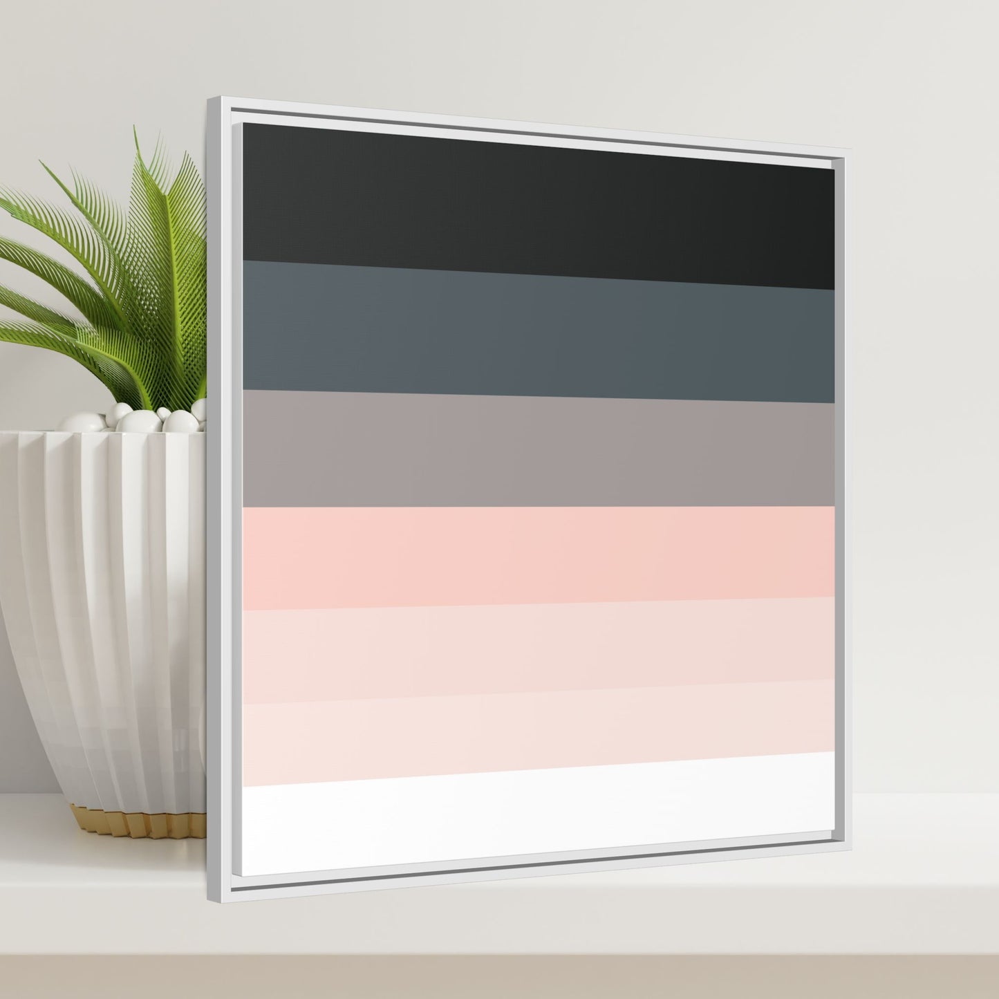 Modern Framed Geometric Canvas Art | Bold Color Meets Clean Framing