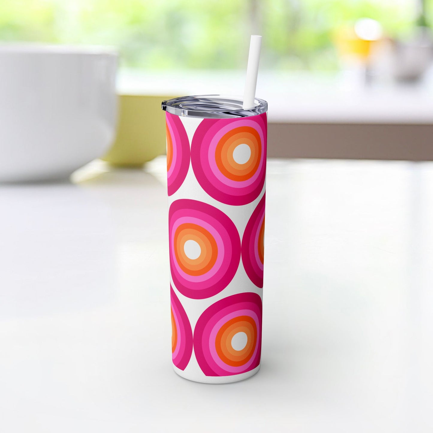 Vibrant. Versatile. Totally Sippable. – 20 oz Skinny Travel Tumbler with Straw
