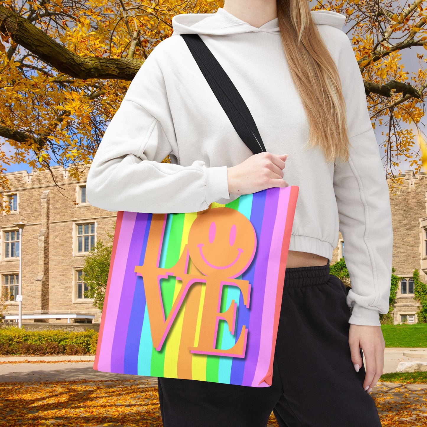Pastel Stripe LOVE Tote Bag | Sweet, Bold & Made in 3 Sizes