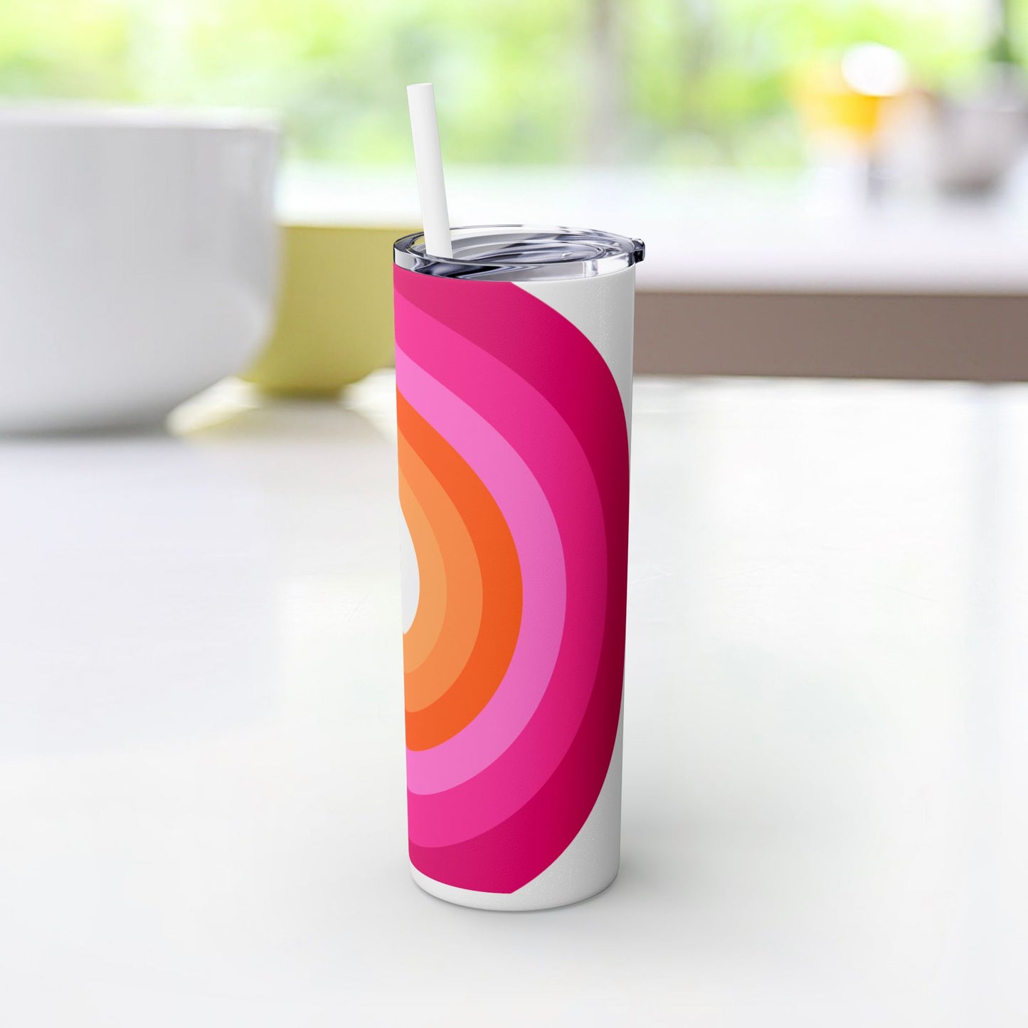 Vibrant. Versatile. Totally Sippable. – 20 oz Skinny Travel Tumbler with Straw