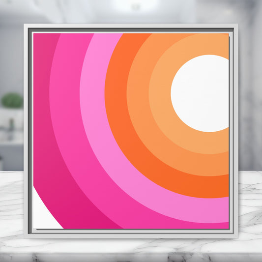 Modern Framed Geometric Canvas Art | Bold Color Meets Clean Framing