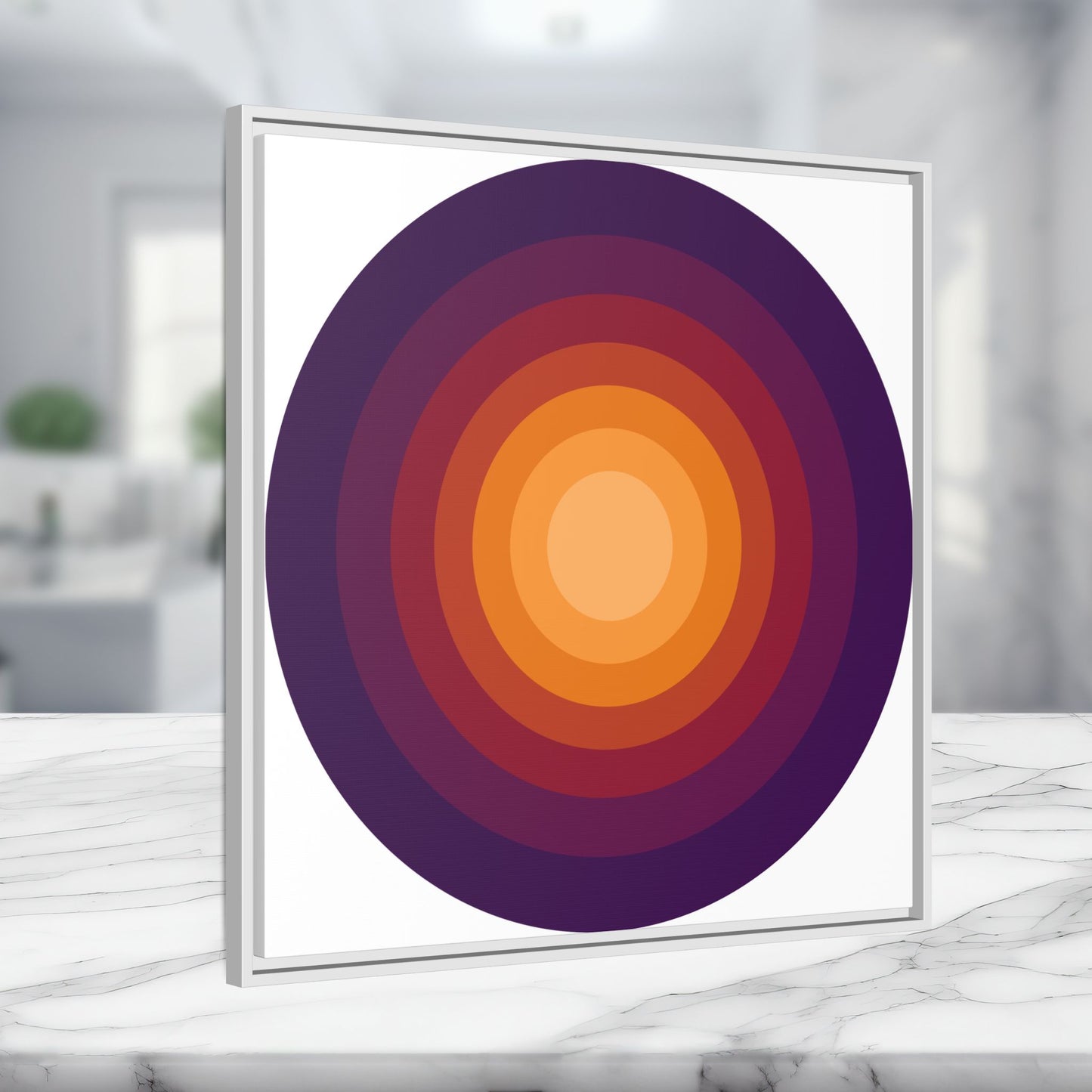 Modern Framed Geometric Canvas Art | Bold Color Meets Clean Framing