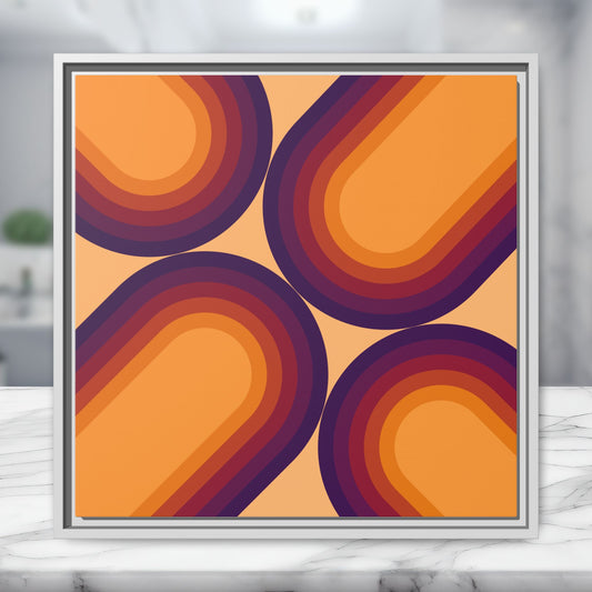 Modern Framed Geometric Canvas Art | Bold Color Meets Clean Framing