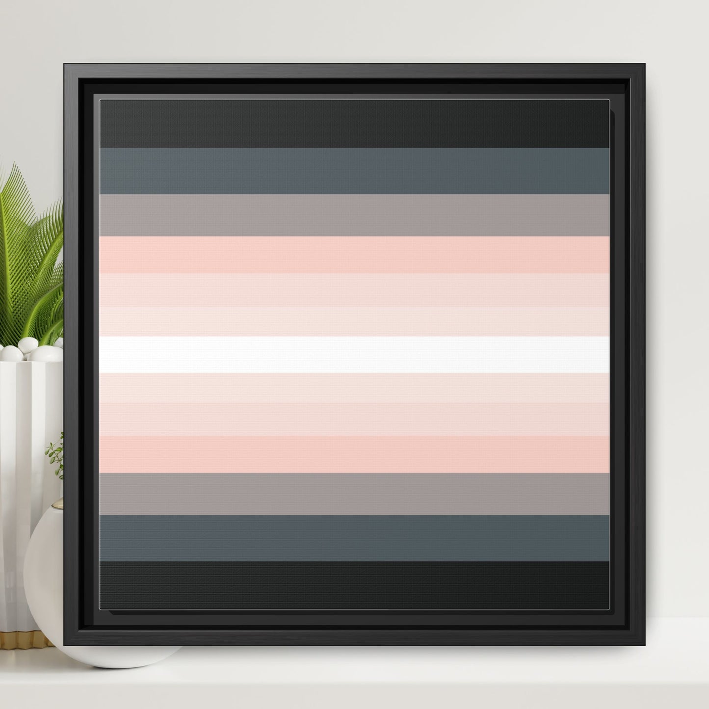 Modern Framed Geometric Canvas Art | Bold Color Meets Clean Framing