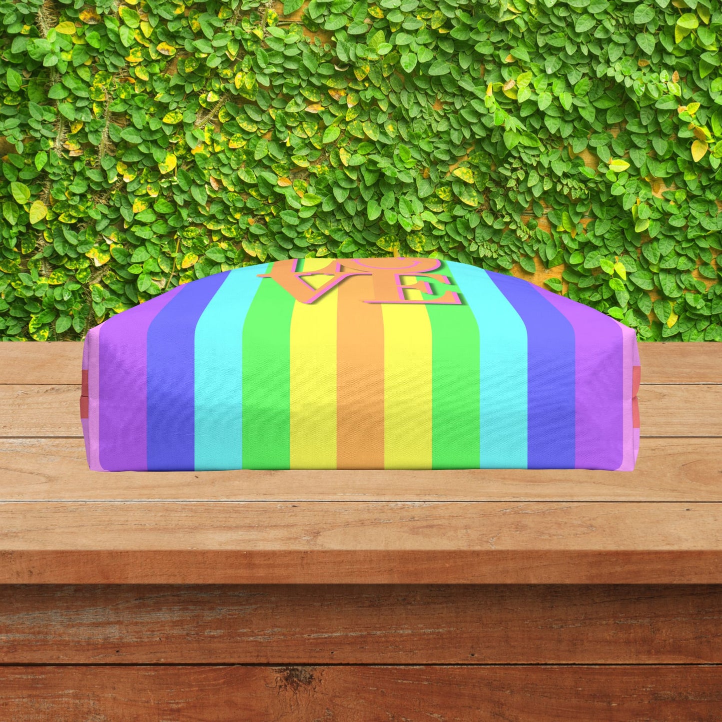 Pastel Stripe LOVE XL Tote Bag | Carry-All Weekender Beach Tote