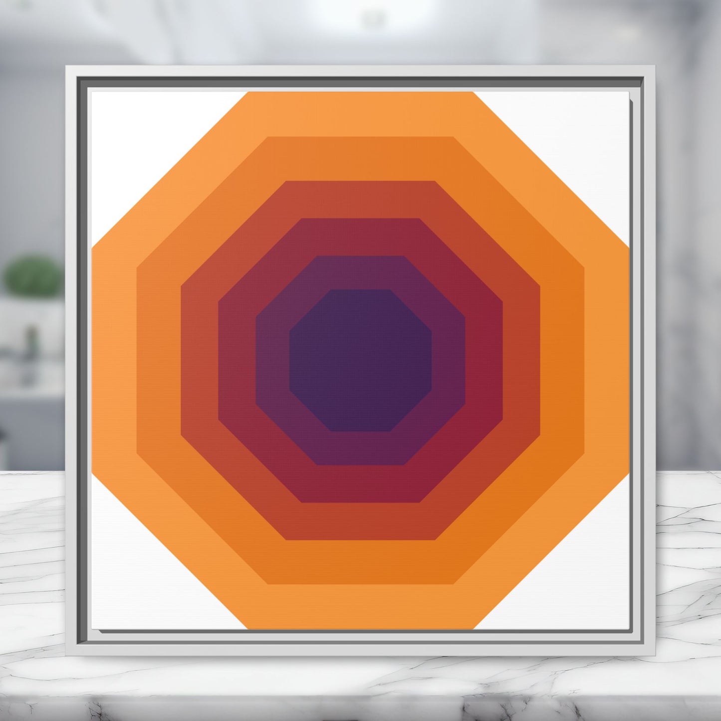 Modern Framed Geometric Canvas Art | Bold Color Meets Clean Framing