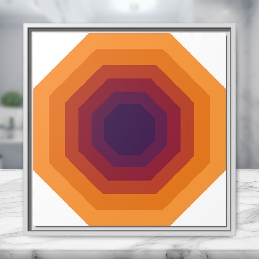 Modern Framed Geometric Canvas Art | Bold Color Meets Clean Framing