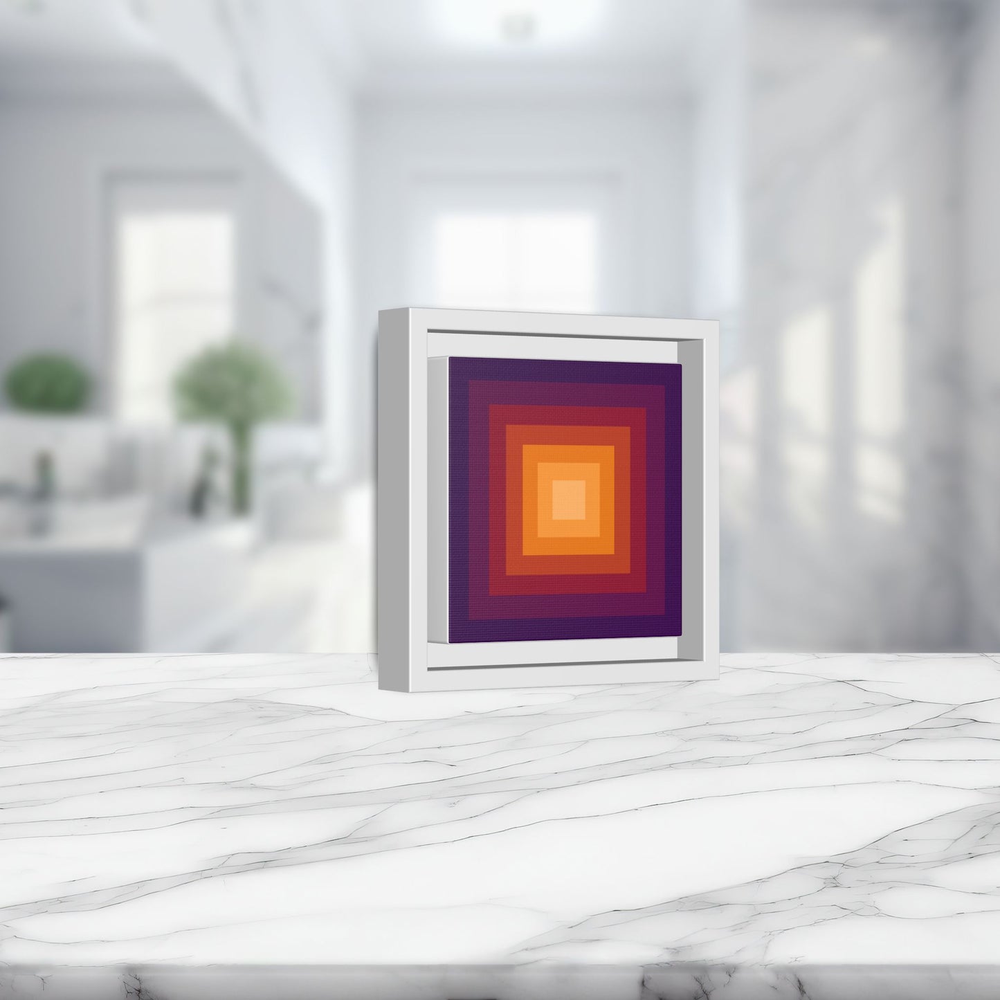 Modern Framed Geometric Canvas Art | Bold Color Meets Clean Framing