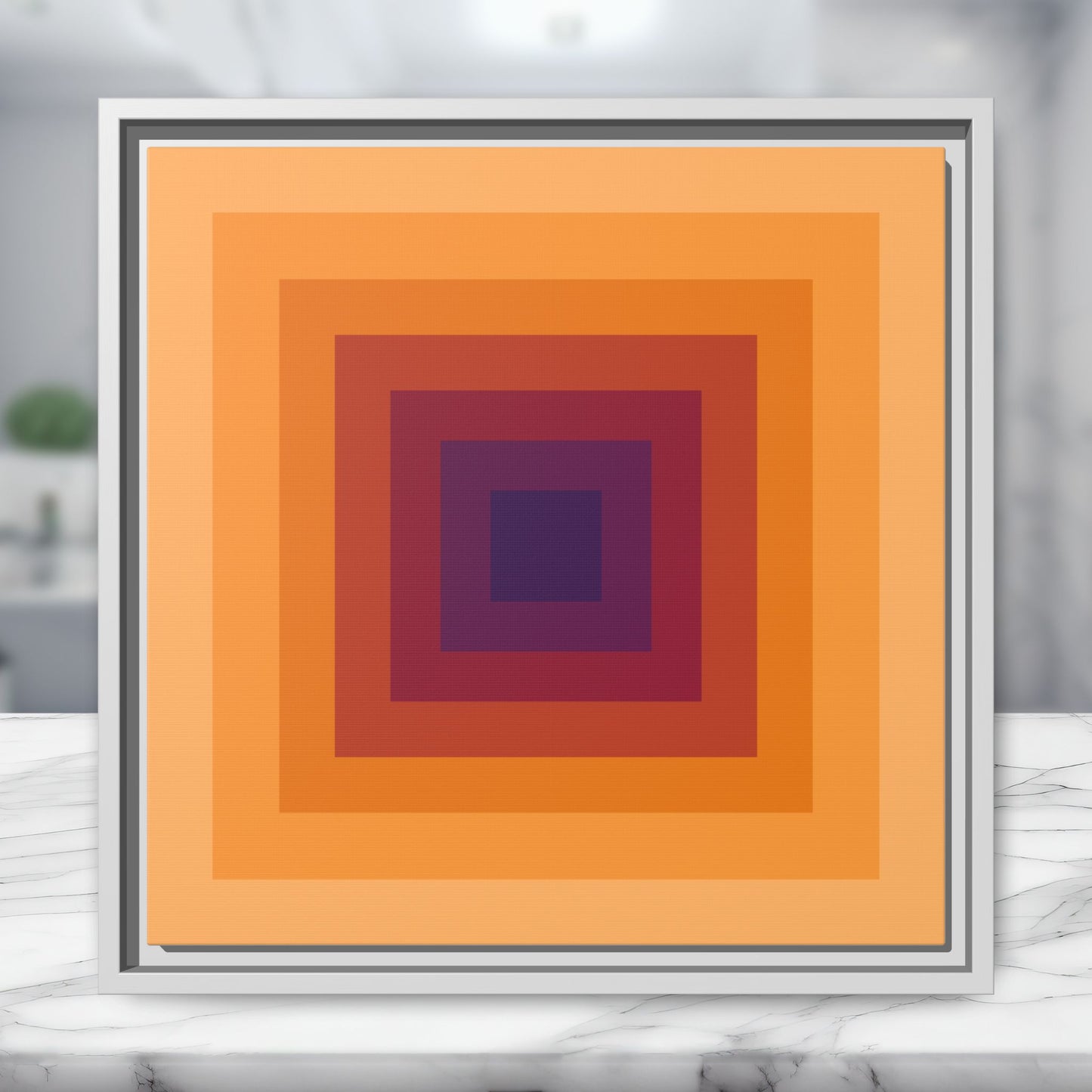 Modern Framed Geometric Canvas Art | Bold Color Meets Clean Framing