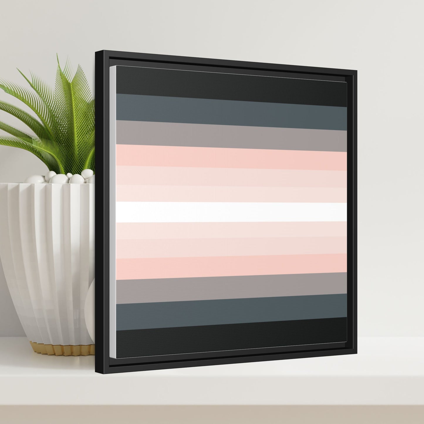 Modern Framed Geometric Canvas Art | Bold Color Meets Clean Framing