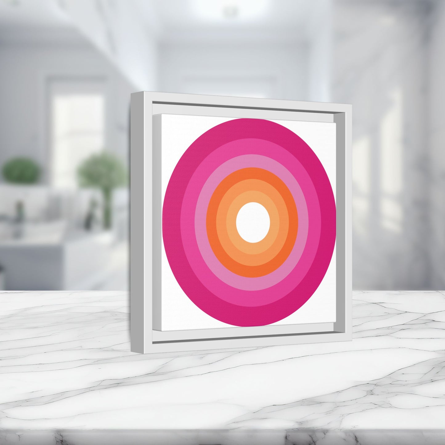 Modern Framed Geometric Canvas Art | Bold Color Meets Clean Framing