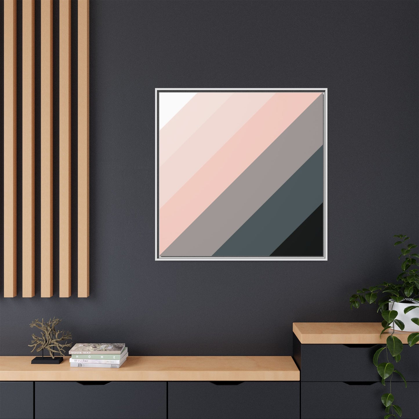 Modern Framed Geometric Canvas Art | Bold Color Meets Clean Framing