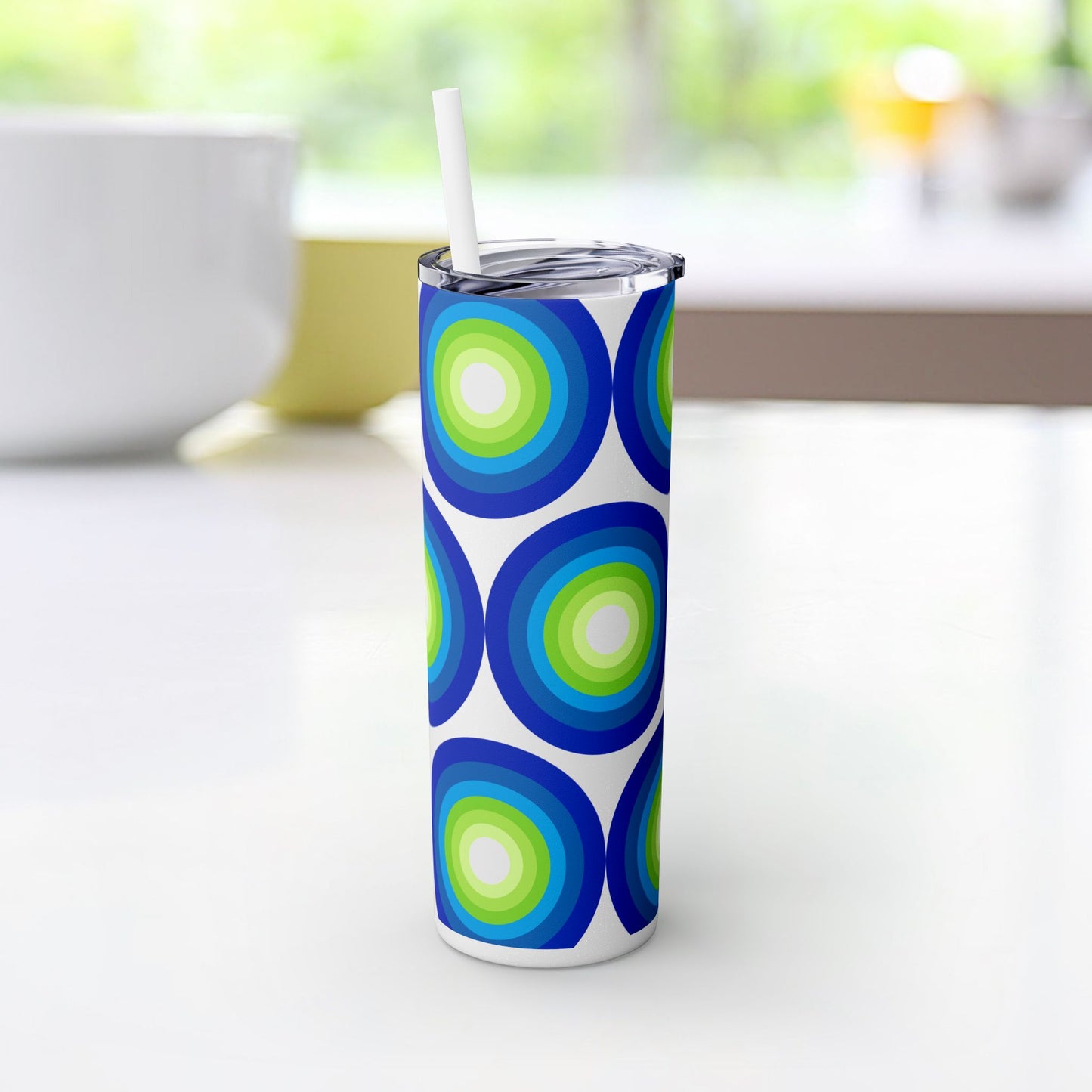 Vibrant. Versatile. Totally Sippable. – 20 oz Skinny Travel Tumbler with Straw