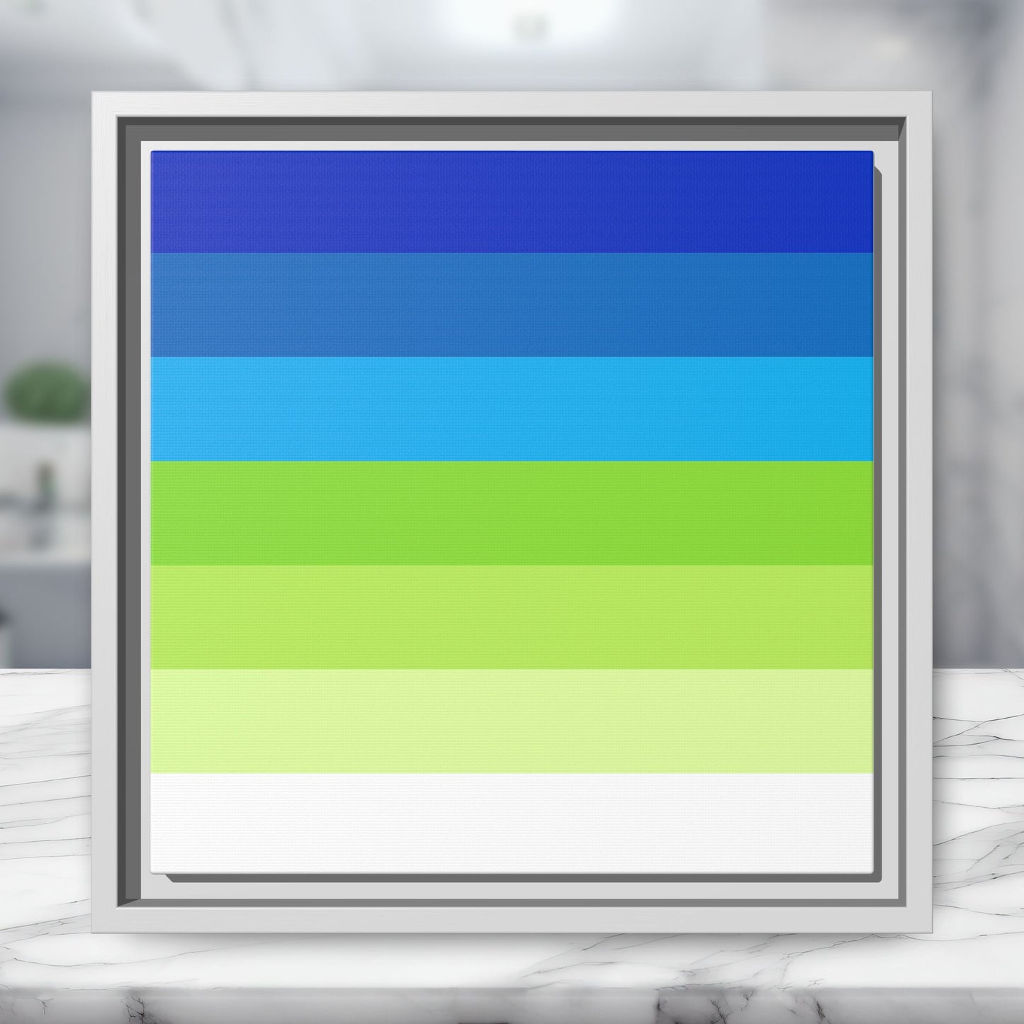 Modern Framed Geometric Canvas Art | Bold Color Meets Clean Framing