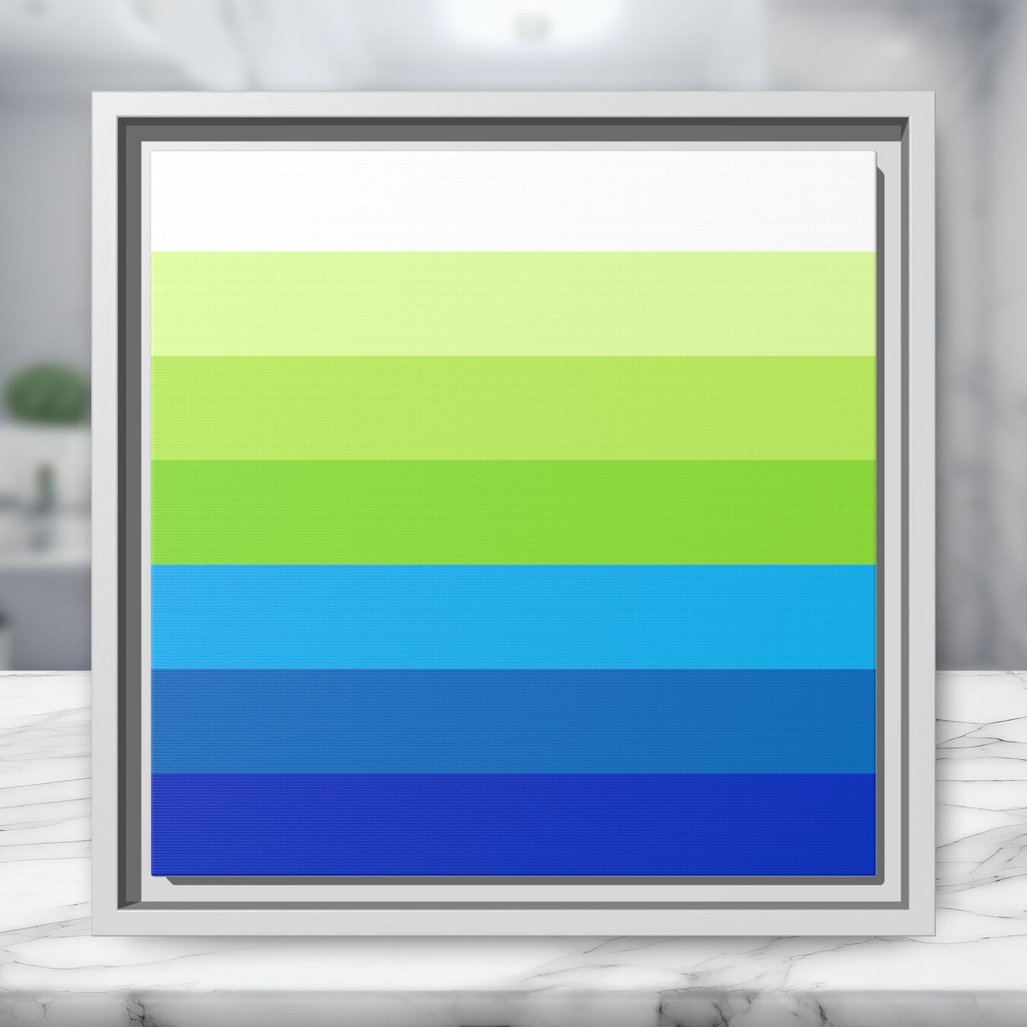 Modern Framed Geometric Canvas Art | Bold Color Meets Clean Framing