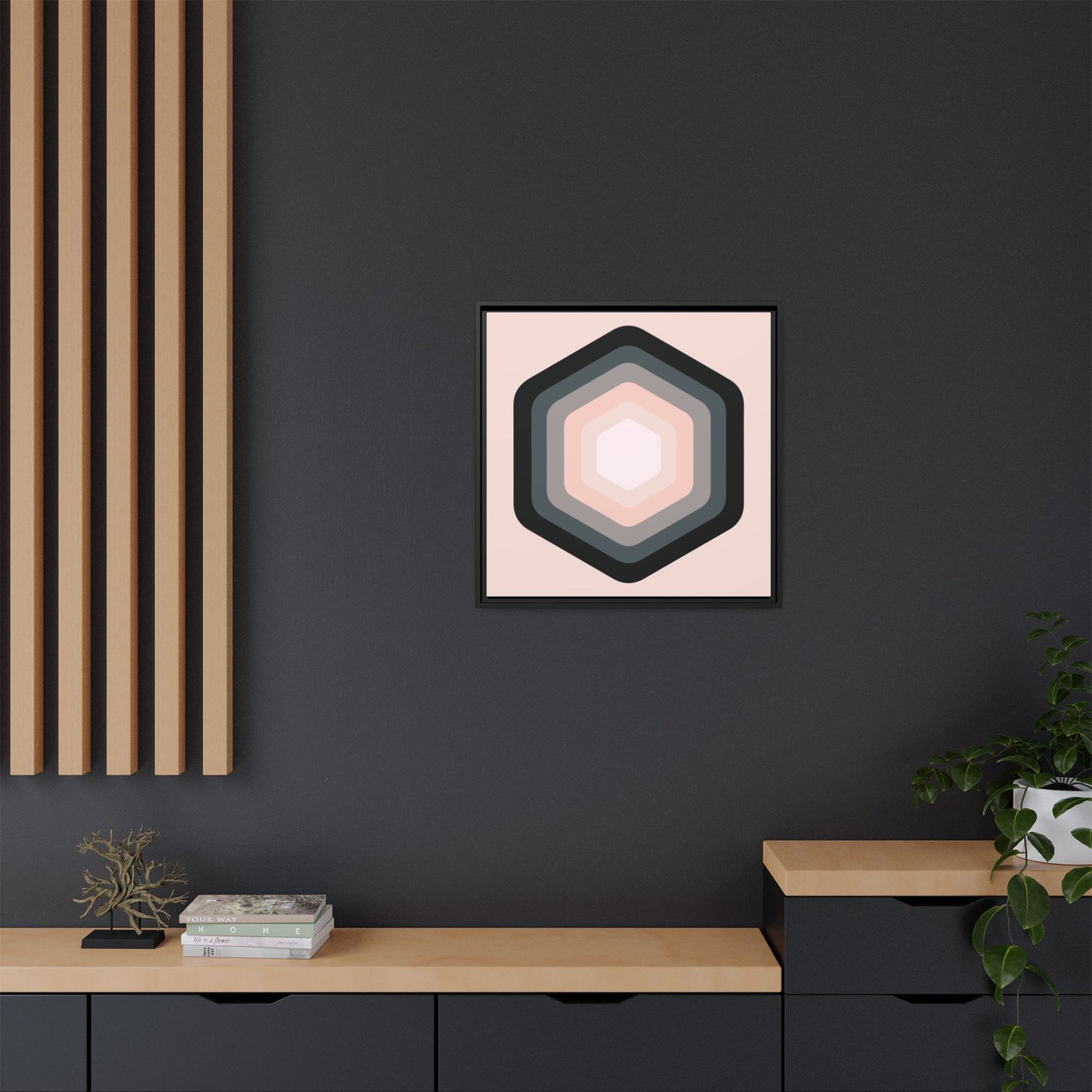 Modern Framed Geometric Canvas Art | Bold Color Meets Clean Framing