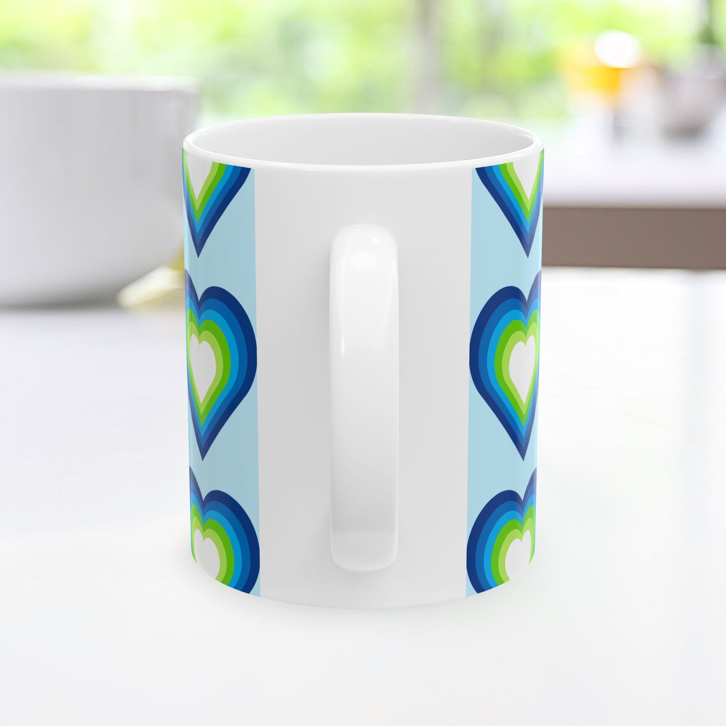 Geo Art Heart Mug – Bold Color, Daily Joy