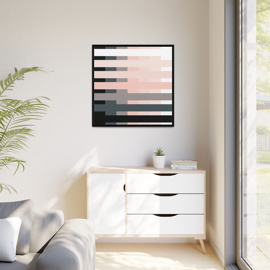 Modern Framed Geometric Canvas Art | Bold Color Meets Clean Framing